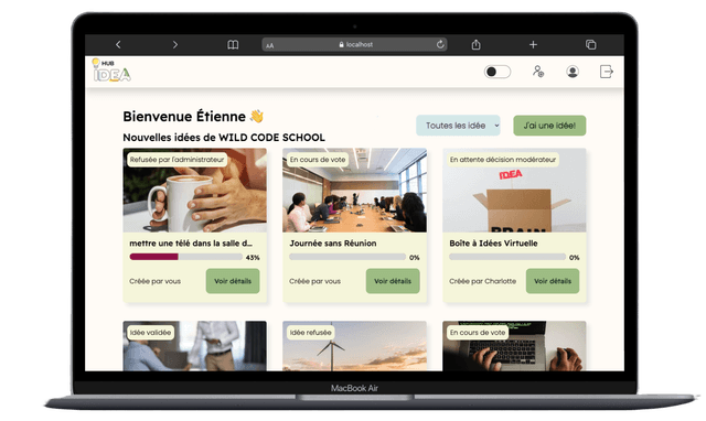Hub Idea version desktop