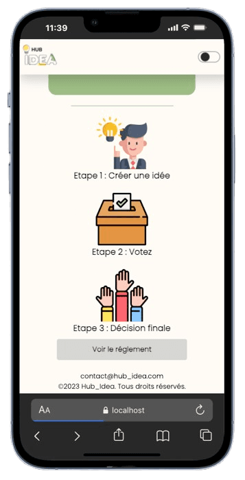 Hub Idea version mobile
