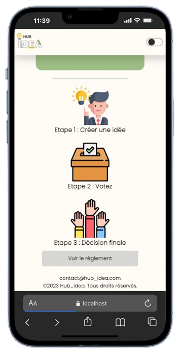 Hub Idea version mobile