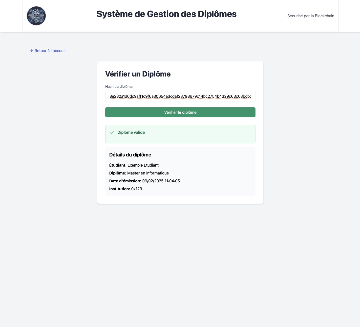Vérifier un diplôme